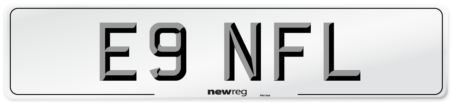 E9 NFL Number Plate from New Reg